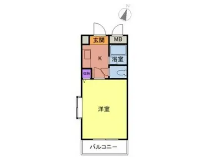 プレアール三苫II(1K/1階)の間取り写真