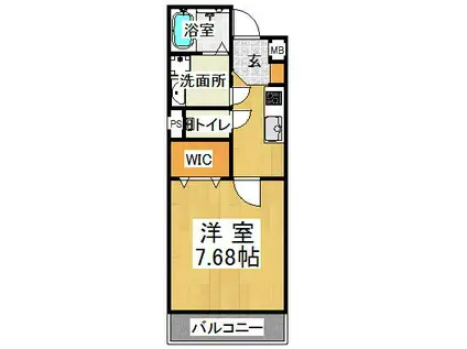 エステイトE垂水2(1K/2階)の間取り写真