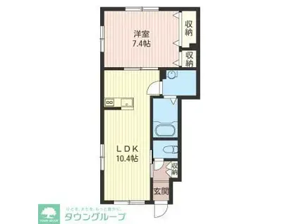 エトワール(1LDK/1階)の間取り写真