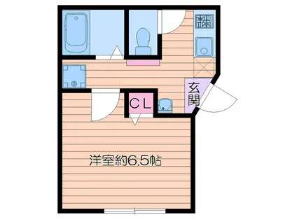 グランクオール北千住(1K/1階)の間取り写真