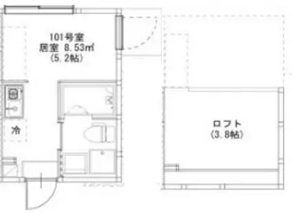 ノベレア(ワンルーム/1階)の間取り写真
