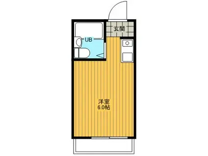 コーポみず穂(ワンルーム/2階)の間取り写真