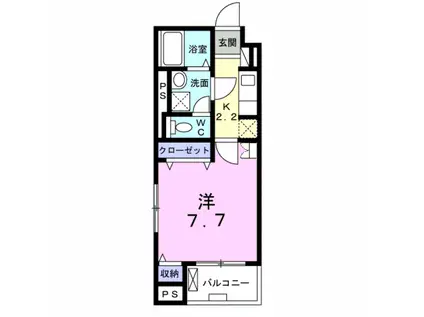 LE LIEN 絆(1K/2階)の間取り写真