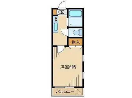 アニース(1K/1階)の間取り写真