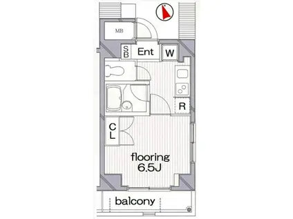 グランヴァン阿佐ヶ谷II(1K/5階)の間取り写真