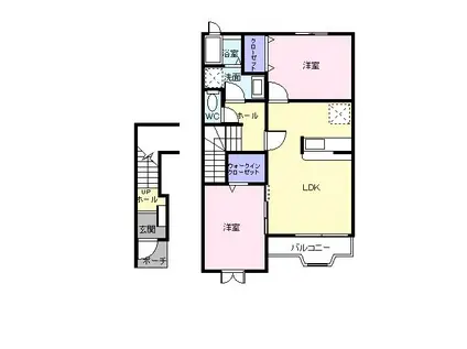 グレイスAI(2LDK/2階)の間取り写真