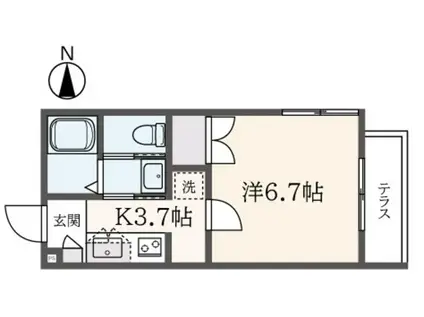 マ・メゾン仲町(1K/1階)の間取り写真