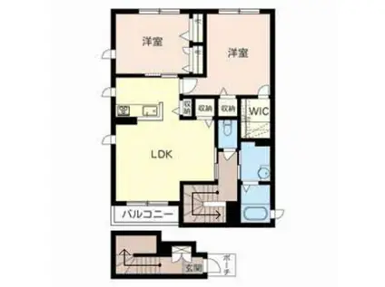 プランドール イズミ(2LDK/2階)の間取り写真