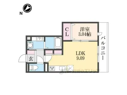 SAISONNIER2(1LDK/3階)の間取り写真