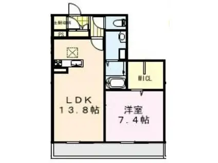 ファシーノ FASCINO(1LDK/2階)の間取り写真