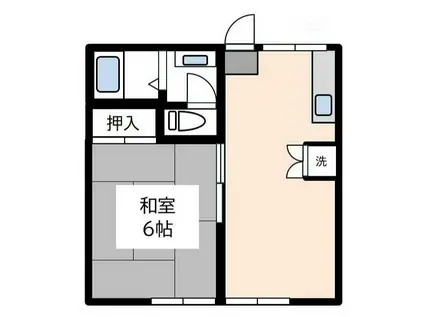 森荘(1LDK/1階)の間取り写真