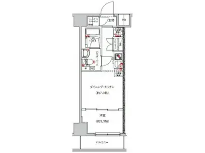 SAKURA AXIS NAKAITABASHI(1DK/6階)の間取り写真