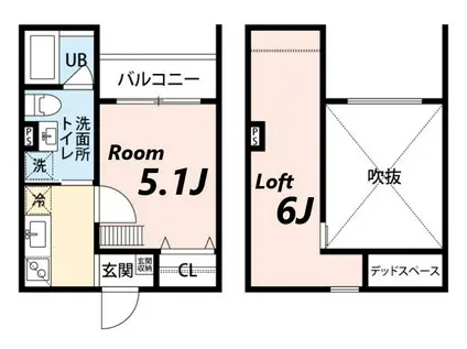 MAISON NOIRE(1K/2階)の間取り写真