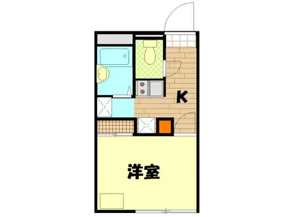 レオパレスシャルム(1K/2階)の間取り写真