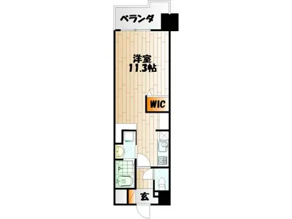 コンタクトレジデンスKONYA(ワンルーム/4階)の間取り写真