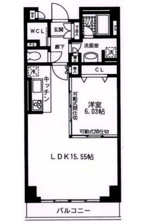 A-PLACE田町イースト(1LDK/10階)の間取り写真