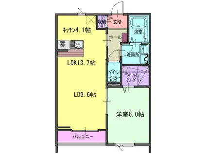 パルテY(1LDK/2階)の間取り写真