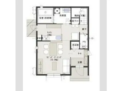 メゾンメルベーユ阿保(3LDK/1階)の間取り写真