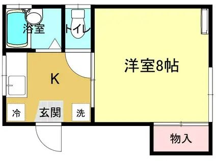 カムフォートハウスA(1K/2階)の間取り写真