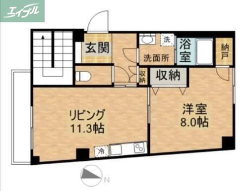 光田参番館(1LDK/2階)の間取り写真