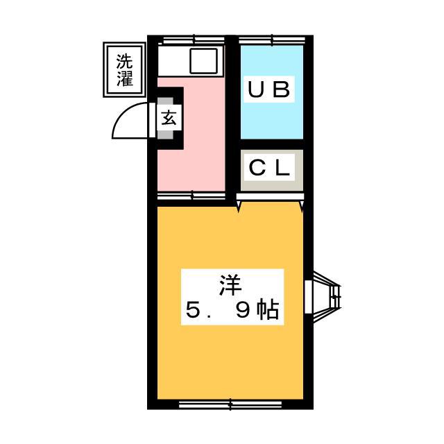 メゾン有田(1K/1階)の間取り写真