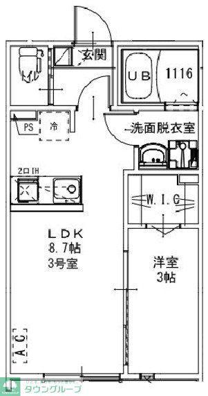 KEIAI RESIDENCE 常盤平(1LDK/2階)の間取り写真