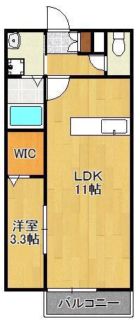 PREVOYANCE直方駅前(1LDK/1階)の間取り写真