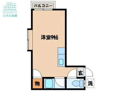 LIBERTY(ワンルーム/2階)の間取り写真