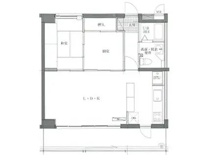 さくらヴィレッジ(2LDK/3階)の間取り写真