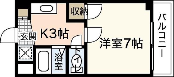 セレーヌ品川(1K/3階)の間取り写真