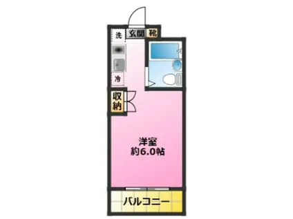 トップ元住吉第3(ワンルーム/2階)の間取り写真