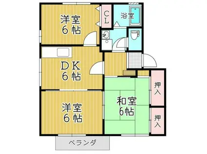 ルミエール(3DK/2階)の間取り写真