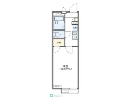 レオパレスプランタンソレイユ(1K/2階)の間取り写真