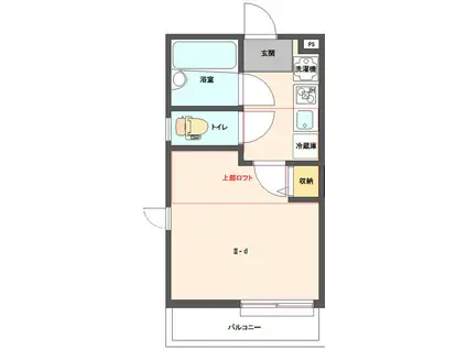 パークコート新横浜(1K/2階)の間取り写真