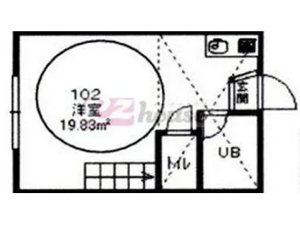 スチューデントハウス6丁目(ワンルーム/1階)の間取り写真