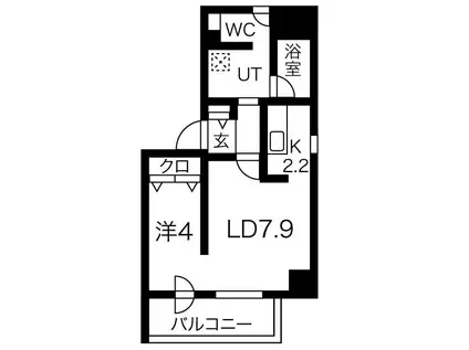 STELLA LUCE(1LDK/7階)の間取り写真