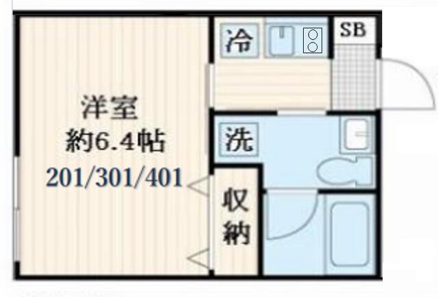 ALATO新宿御苑(1K/2階)の間取り写真