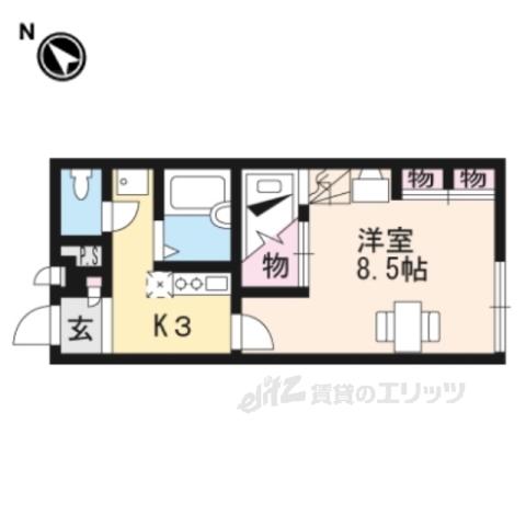 レオパレス大輝(1K/1階)の間取り写真