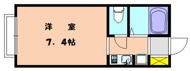 センターホース和白丘(1K/1階)の間取り写真