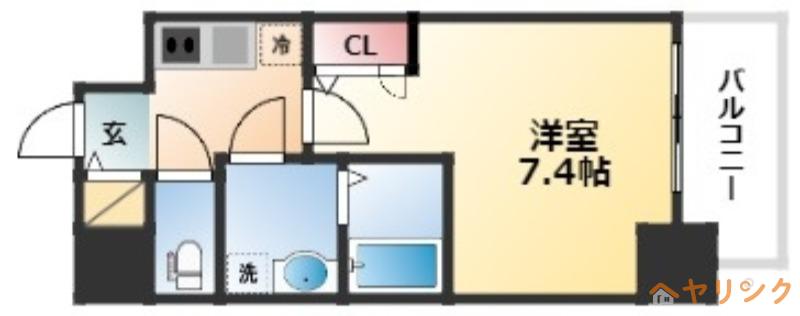 プレサンス名古屋STATIONエアロ(1K/3階)の間取り写真