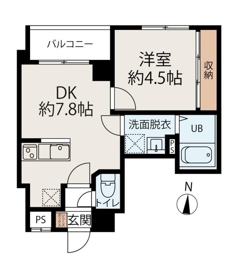 CONNECT PARK HILLS千葉中央(1DK/4階)の間取り写真
