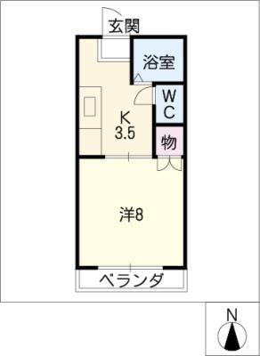 OZ.BLD(1K/4階)の間取り写真