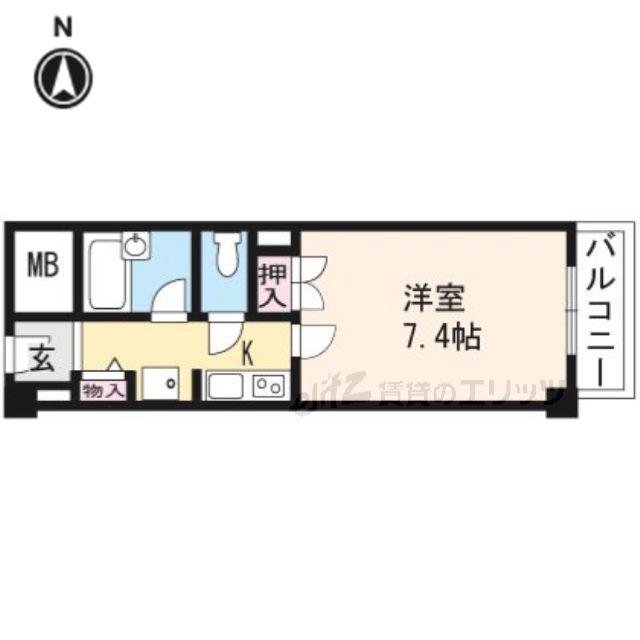 アーク福西(1K/2階)の間取り写真