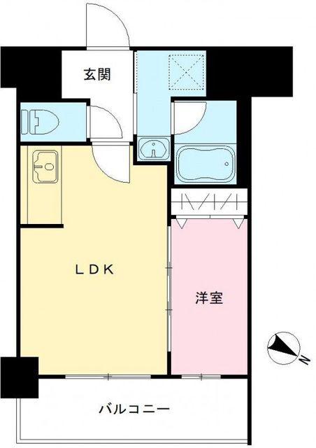 ピーノ京都西大路(1LDK/3階)の間取り写真