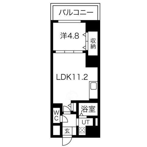 MISTRAL姫路駅前III(1LDK/3階)の間取り写真