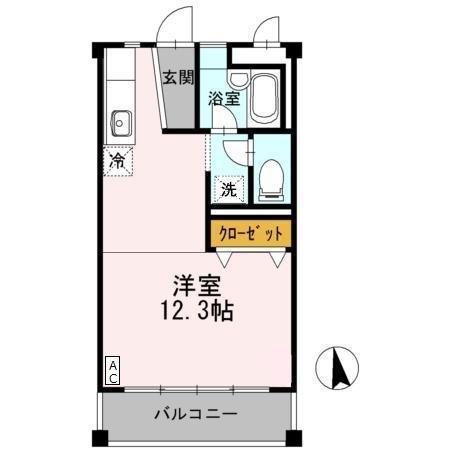 FKビル(ワンルーム/3階)の間取り写真