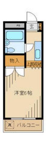 サニーサイド(1K/2階)の間取り写真