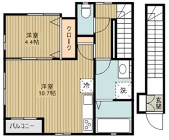 グランソフィア豊岡(1LDK/2階)の間取り写真
