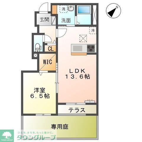JR内房線 巌根駅 徒歩7分 2階建 築1年(1LDK/1階)の間取り写真