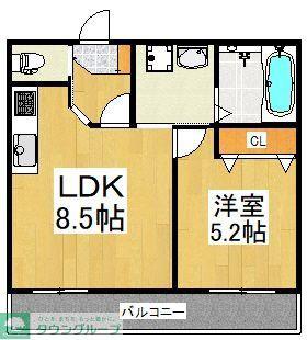 醍醐マンション(1LDK/3階)の間取り写真